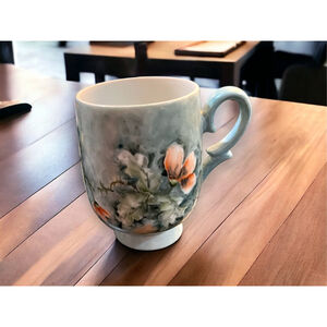 Artist Signed Painted Cup Gift One Of A Kind Botanical Painted Mug Unique Design
